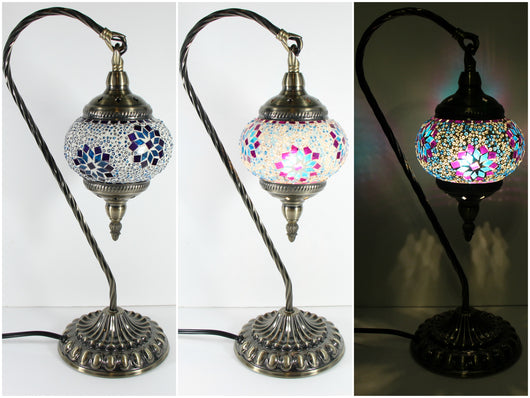 samiksha Hanging Swan Turkish Mosaic Table Lamp - ASL2 - Samiksha's - Lighting - www.samiksha.com