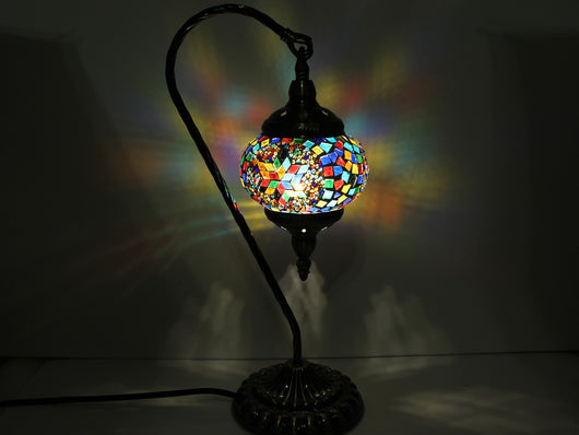 samiksha Hanging Swan Turkish Mosaic Table Lamp - ASL9 - Samiksha's - Lighting - www.samiksha.com