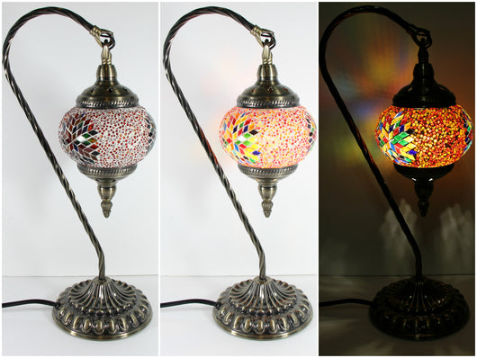samiksha Hanging Swan Turkish Mosaic Table Lamp - ASL7 - Samiksha's - Lighting - www.samiksha.com