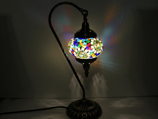 samiksha Hanging Swan Turkish Mosaic Table Lamp - ASL4 - Samiksha's - Lighting - www.samiksha.com