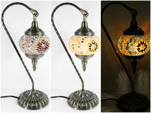 samiksha Hanging Swan Turkish Mosaic Table Lamp - ASL8 - Samiksha's - Lighting - www.samiksha.com