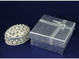 samiksha White Pearl Trinket Box with Glittering Crystals - Oval - Samiksha's - gifts - www.samiksha.com