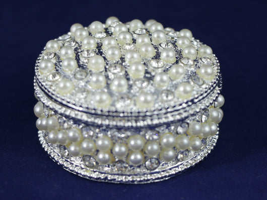 samiksha Pearl Trinket Box - Round - Samiksha's - gifts - www.samiksha.com
