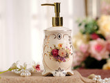 samiksha 5 Piece Porcelain Bathroom Set - Country Bouquet - Samiksha's - Bathroom Set - www.samiksha.com