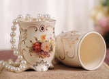 samiksha 5 Piece Porcelain Bathroom Set - Country Bouquet - Samiksha's - Bathroom Set - www.samiksha.com