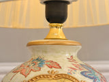 samiksha Vintage Collection - Ceramic Table Lamp with Hand Painted Flowers - Samiksha's - Lighting - www.samiksha.com