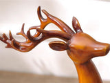 samiksha Large Pair of Brown Deer Sculpture with Antlers - 16" tall - Samiksha's - Sculptures - www.samiksha.com