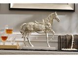samiksha Majestic Horse Sculpture with a Metallic Silver Finish - Samiksha's - Sculptures - www.samiksha.com