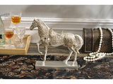 samiksha Majestic Horse Sculpture with a Metallic Silver Finish - Samiksha's - Sculptures - www.samiksha.com