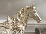 samiksha Majestic Horse Sculpture with a Metallic Silver Finish - Samiksha's - Sculptures - www.samiksha.com