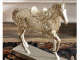 samiksha Majestic Horse Sculpture with a Metallic Silver Finish - Samiksha's - Sculptures - www.samiksha.com