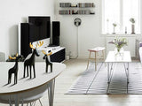samiksha Family of Three Black Reindeer Sculptures with Golden Antlers - Samiksha's - Sculptures - www.samiksha.com