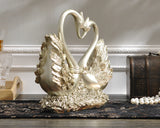 samiksha Swan Heart Sculpture - Gold, Silver or Bronze - Samiksha's - Swans - www.samiksha.com