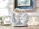 samiksha Swan Heart Sculpture - Gold, Silver or Bronze - Samiksha's - Swans - www.samiksha.com