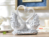 samiksha Swan Heart Sculpture - Gold, Silver or Bronze - Samiksha's - Swans - www.samiksha.com