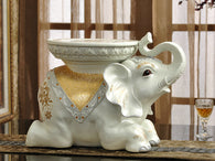 samiksha Royal Elephant Side Table with Golden Jhools - Samiksha's - Floor Decor - www.samiksha.com