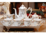samiksha Classic 10 Piece Fine Porcelain Floral Tea Set - Samiksha's - Tea Sets - www.samiksha.com