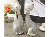 samiksha Pair of Happy Cats Sculpture - Silver - Samiksha's - Sculptures - www.samiksha.com
