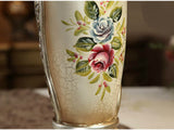 samiksha Vintage Collection - 21.5" Tall Hand Painted Flower Vase with Intricate Artwork - Samiksha's - Vase - www.samiksha.com 
