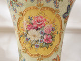 samiksha Vintage Collection - Gold Rimmed Ceramic Vase with Hand Painted Flowers - Samiksha's - Vase - www.samiksha.com