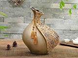 samiksha Vintage Collection - Antique Brown Broad Vase - Samiksha's - Vase - www.samiksha.com