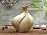 samiksha Vintage Collection - Antique Brown Broad Vase - Samiksha's - Vase - www.samiksha.com 