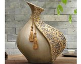 samiksha Vintage Collection - Antique Brown Broad Vase - Samiksha's - Vase - www.samiksha.com