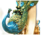 samiksha Beautiful Peacock Statue Vase with Embedded Jewels - Samiksha's - Vase - www.samiksha.com