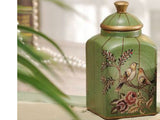 samiksha Green Love Birds Ceramic Vase and Canister Set - Samiksha's - Vase - www.samiksha.com