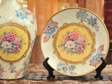 samiksha Vintage  Collection - 3 Piece Ceramic Vase Set - Yellow - Samiksha's - Vase set - www.samiksha.com
