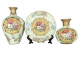 samiksha Vintage  Collection - 3 Piece Ceramic Vase Set - Yellow - Samiksha's - Vase set - www.samiksha.com