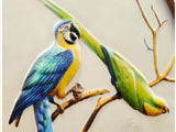 samiksha Parakeet Paradise 3D Metal Wall Art - 2 Piece Vertical Set - Samiksha's - Wall Art - www.samiksha.com