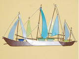 samiksha Sailing Blue Boats - Metal Wall Decor - Samiksha's - Wall Art - www.samiksha.com