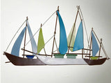 samiksha Sailing Blue Boats - Metal Wall Decor - Samiksha's - Wall Art - www.samiksha.com