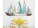 samiksha Sailing Blue Boats - Metal Wall Decor - Samiksha's - Wall Art - www.samiksha.com