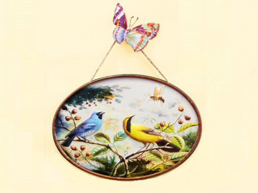 samiksha Blue Bird Paradise 3D Metal Wall Art - 2 Piece Horizontal Set - Samiksha's - Wall Art - www.samiksha.com