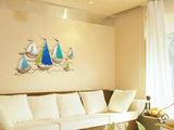 samiksha Colorful Fleet of Sail Boats Wall Art - Extra Wide - Samiksha's - Wall Art - www.samiksha.com
