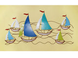 samiksha Colorful Fleet of Sail Boats Wall Art - Extra Wide - Samiksha's - Wall Art - www.samiksha.com 