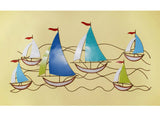 samiksha Colorful Fleet of Sail Boats Wall Art - Extra Wide - Samiksha's - Wall Art - www.samiksha.com