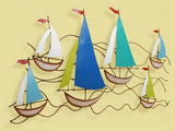 samiksha Colorful Fleet of Sail Boats Wall Art - Extra Wide - Samiksha's - Wall Art - www.samiksha.com
