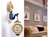 samiksha Double Sided Hanging Peacock Clock - Samiksha's - Wall Clocks - www.samiksha.com
