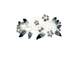 samiksha Barrette with colored rhinestones and white pearls - Black - Samiksha's - barrette - www.samiksha.com