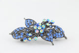 samiksha Antique silver hair barrette with complimenting color small rhinestones - Lavender - Samiksha's - barrette - www.samiksha.com 