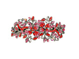 samiksha Hair barrette clip with butterfly flowers and leaves - Red - Samiksha's - barrette - www.samiksha.com