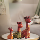 Colorful Giraffe Family - 3 Piece Sculpture Set