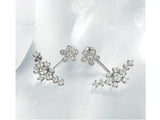 samiksha Korean style platinum white plated earrings with cubic zircons - Samiksha's - Ear Rings - www.samiksha.com 