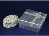 samiksha White Pearl Trinket Box with Glittering Crystals - Oval - Samiksha's - gifts - www.samiksha.com 