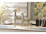samiksha Family of Three Bighorn Sheep Sculptures with Golden Horns - Samiksha's - Sculptures - www.samiksha.com 