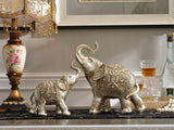 samiksha Pair of Magnificent Antique Look Bronze Elephant Sculptures - Samiksha's - Sculptures - www.samiksha.com 