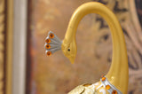 samiksha Exquisite Pair of Hand Painted Peacock Sculptures - Gold & Silver - Samiksha's - Sculptures - www.samiksha.com 